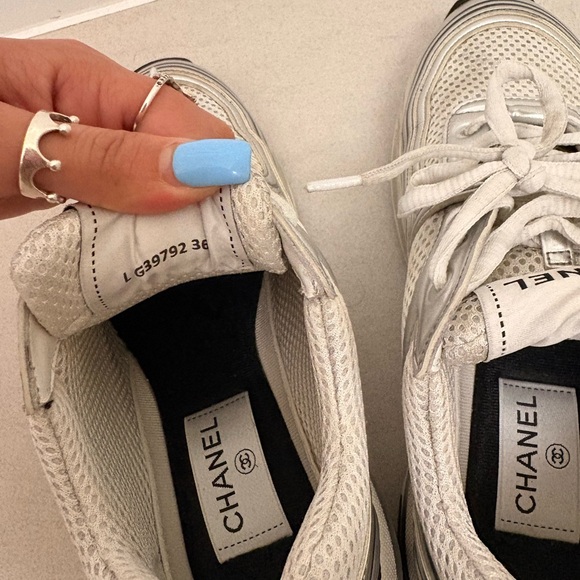 Chanel white and silver sneakers - Picture 12 of 12